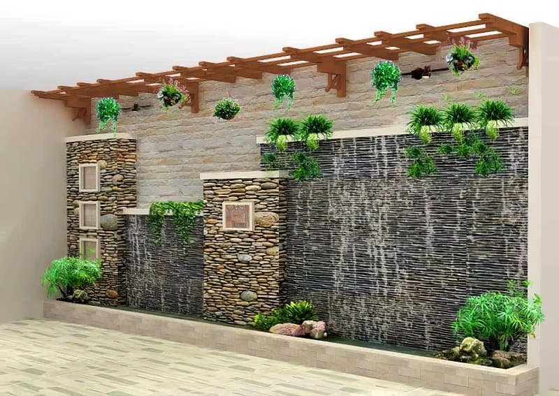 Tiểu cảnh thác nước hiện đại